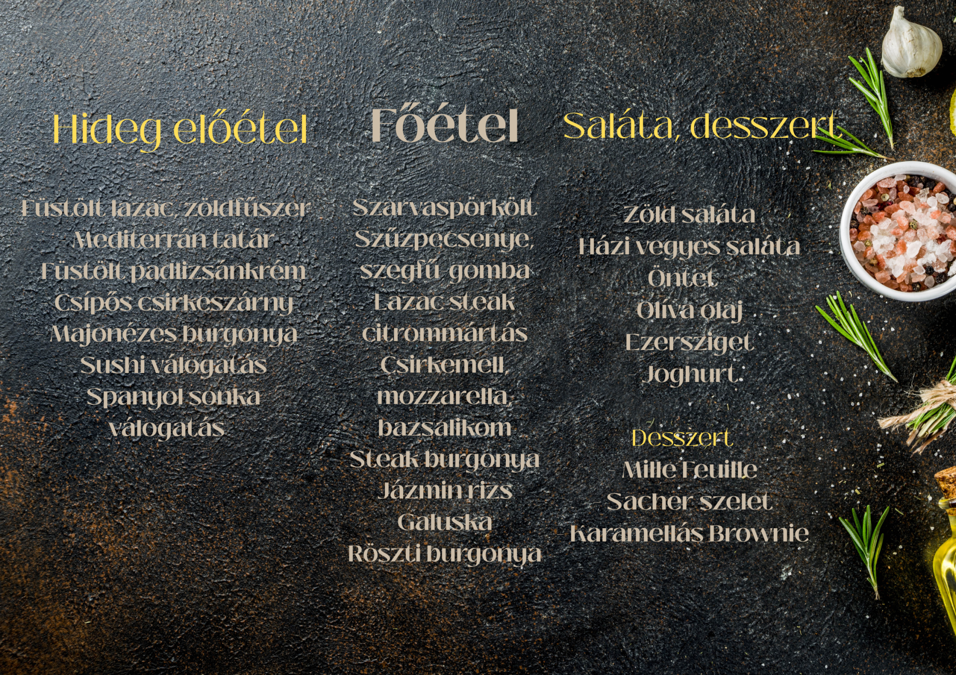 Menü Színészbál 2026 